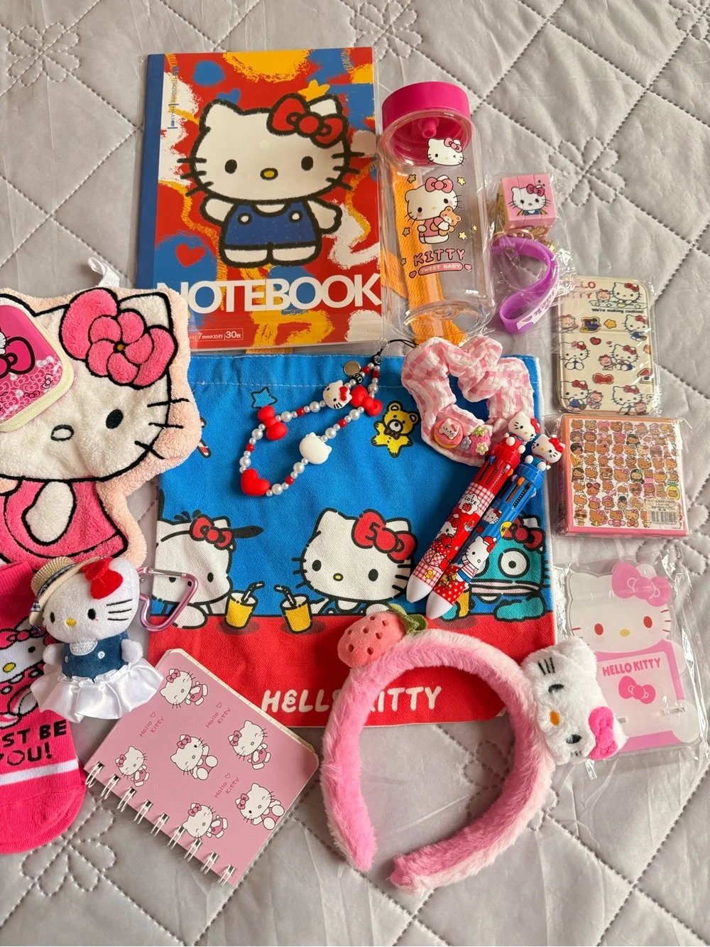 Hello Kitty Pink Kids Accessory Bundle with Notebook & Headband